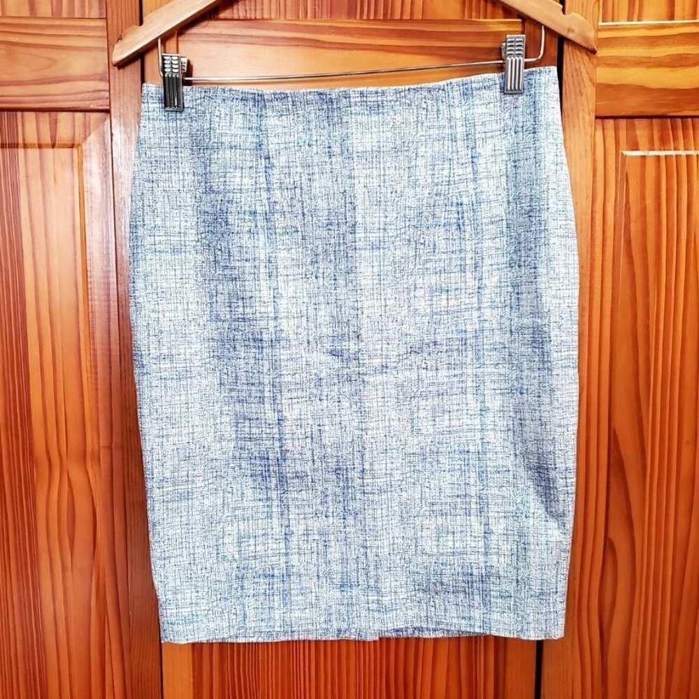 Willi Smith Blue and White Skirt